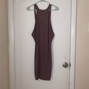 Charlotte Russe Open Back Mock Dress Dark Muave